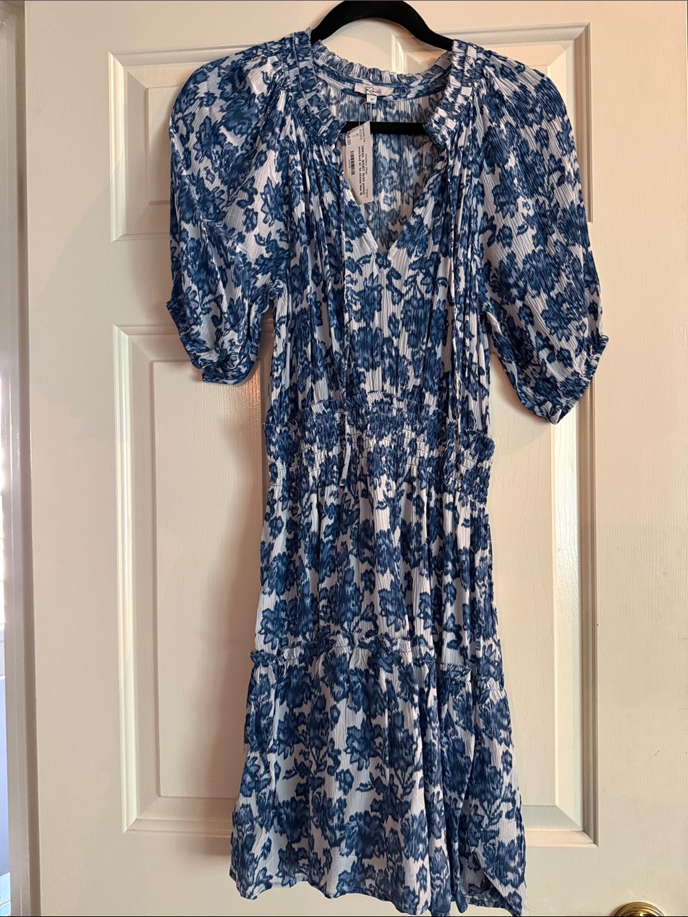 Rails Blue & White Floral Summer Dress sz M
